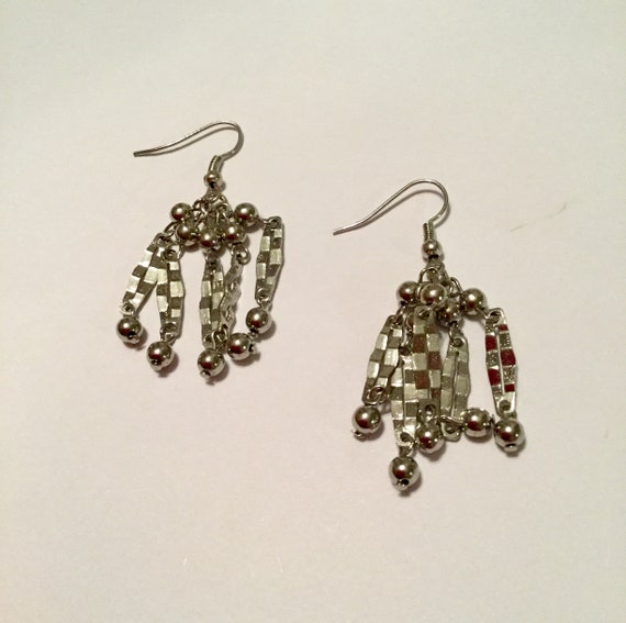 Silver Spangle Dangle Earrings - image 2