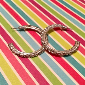 Rhinestone Hoop Earrings