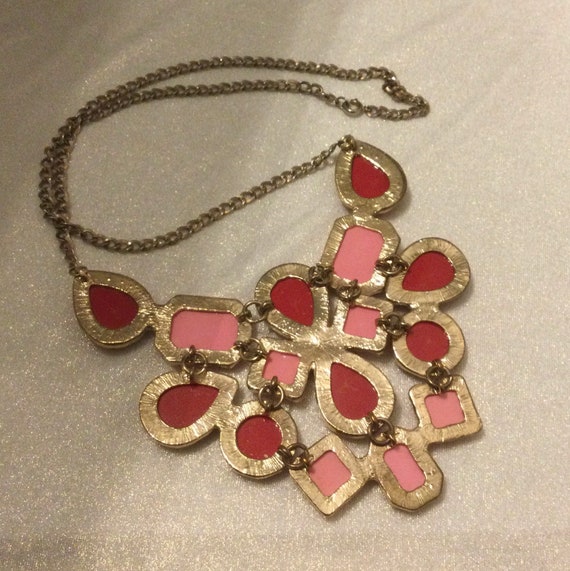 Pink Statement Necklace - image 2