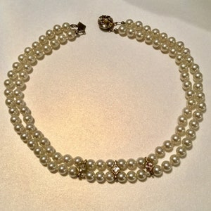 Pearls and Rhinestones Choker