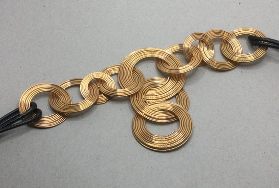 Copper Circle Statement Necklace - image 4