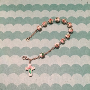 Cloisonné Cross Bracelet