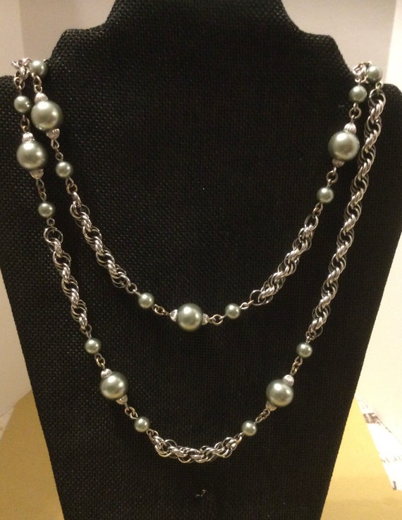 Gray Pearls Necklace - image 1