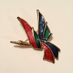 Enamel Crane Pin