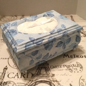 Rose Fabric Covered Jewelry Box