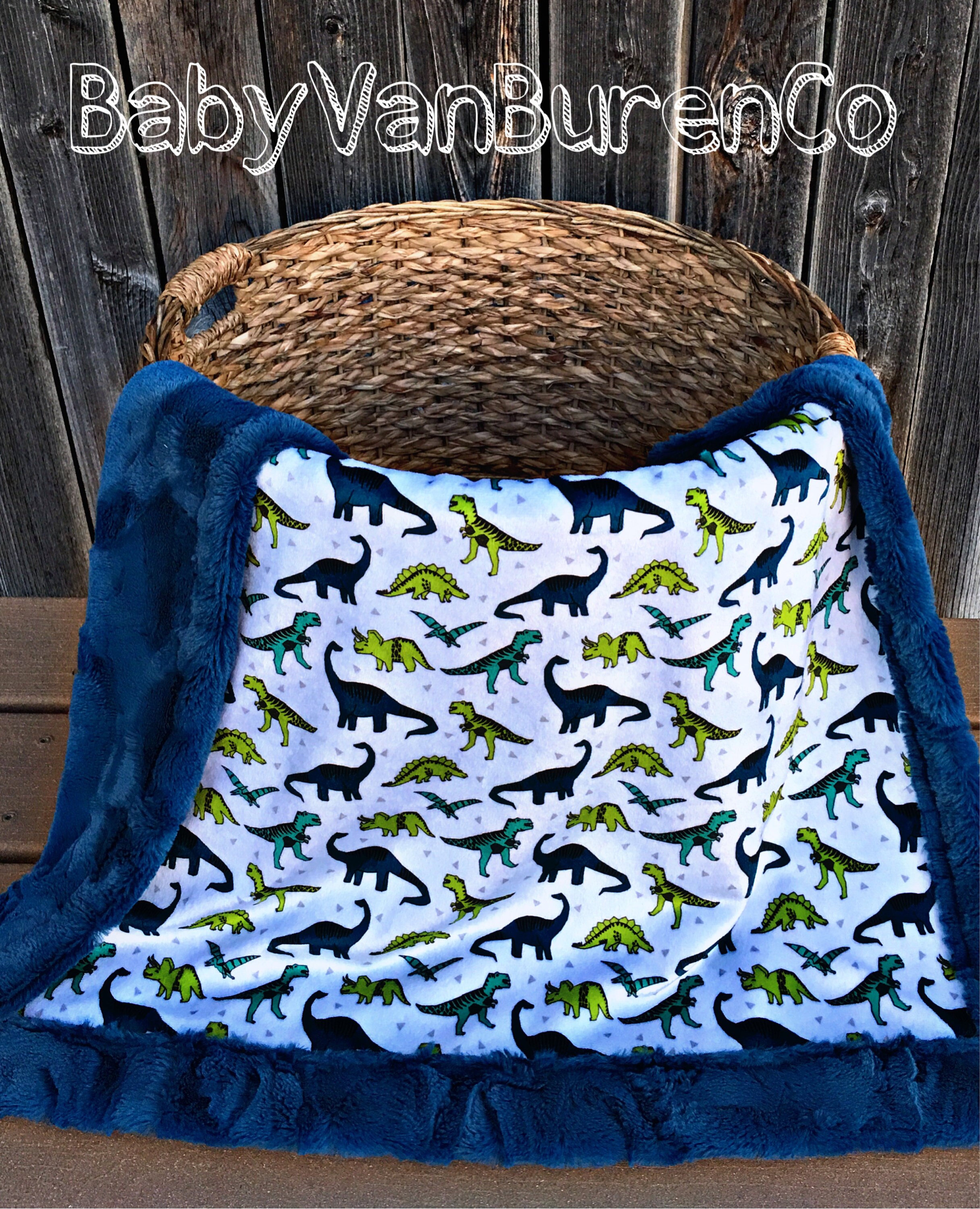 Dinosaur Minky Baby Blanket Crib Blanket Adult Blanket Etsy