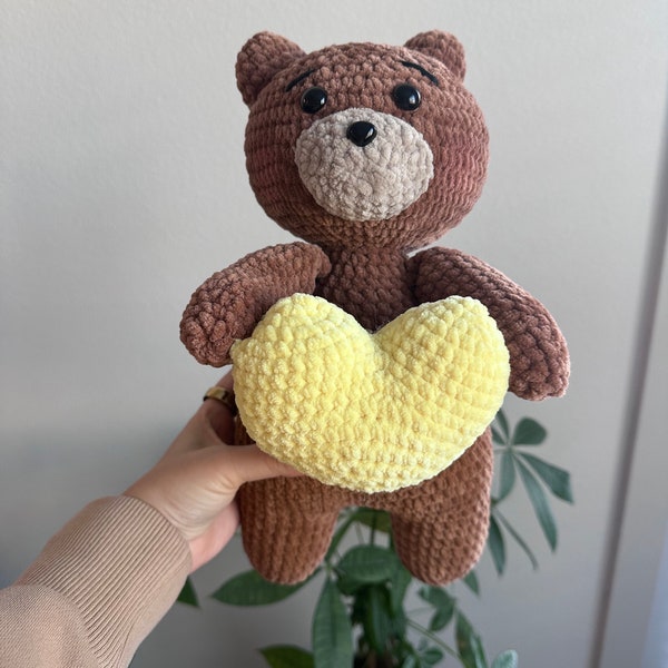 Benny Bear Crotchet Pattern | Crotchet Bear Pattern | Low Sew Crotchet Pattern | Crotchet Bear | Crochet Pattern | Bear Pattern