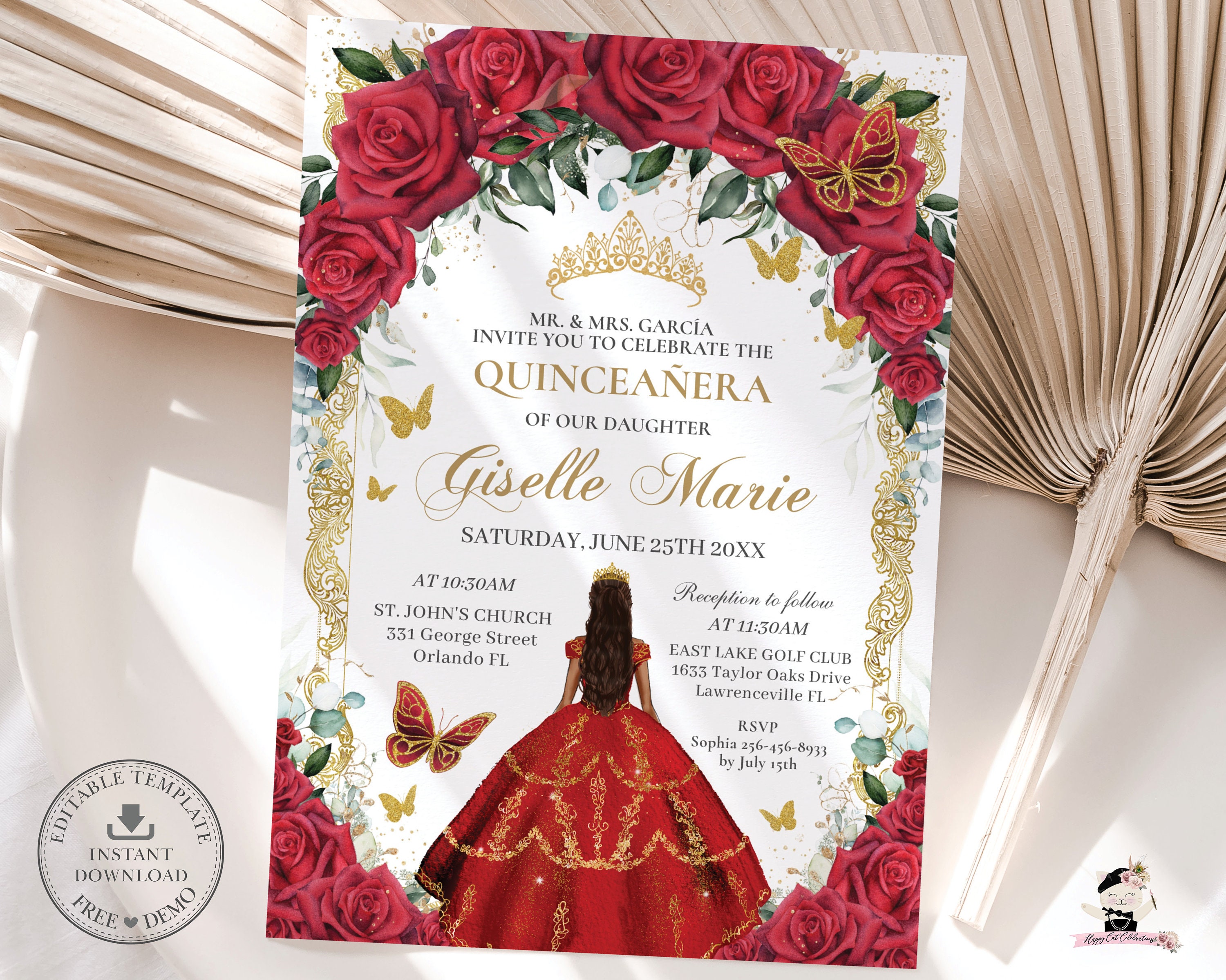 Large Custom Quinceañera Welcome Sign, Girl with Blush Pink Dress, Quince Decorations, 16 x 20 1-Pk Koyal Wholesale