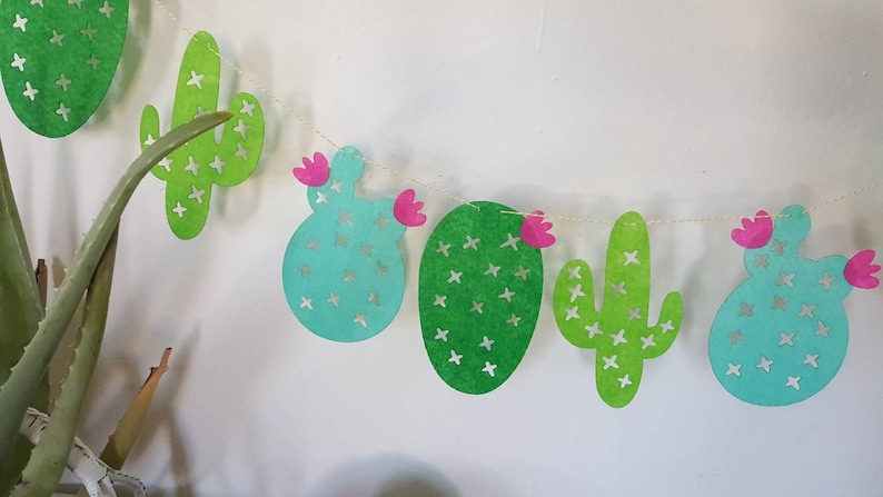 aluminium foil cactus balloon 30 inches Felt Cactus Garland Banner