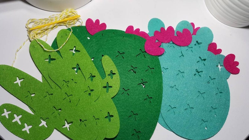 aluminium foil cactus balloon 30 inches Felt Cactus Garland Banner