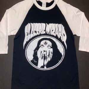 Electric Wizard Ankh T Shirt Baseball Raglan Jersey Doom Metal
