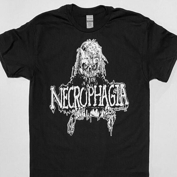 Necrophagia " Death Is Fun " Demo Black T-shirt