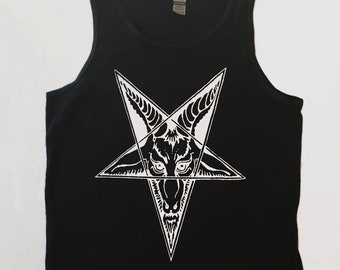 Baphomet GOAT HEAD Black Tank top satanic clothing witchcraft  witch