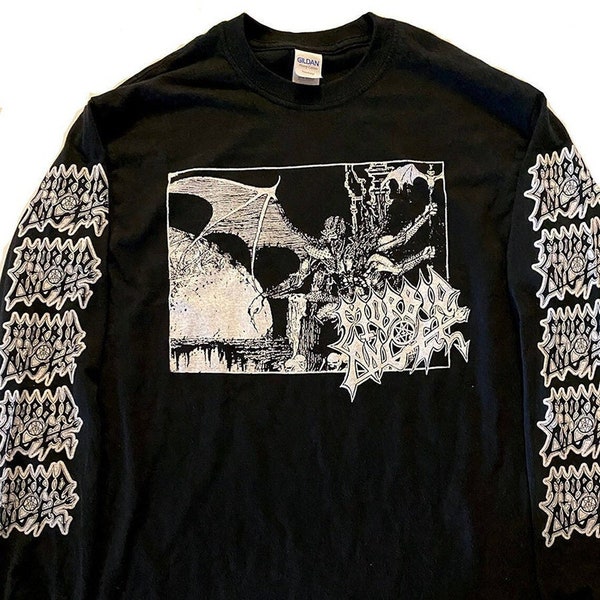 MORBID ANGEL " ABOMINATIONS " Long Sleeve T shirt with Sleeve prints