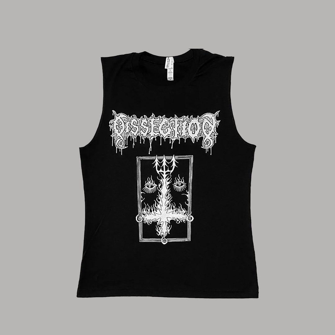 Dissection Upside Down Cross Black Sleeveless MUSCLE TANK Tee Tshirt ...