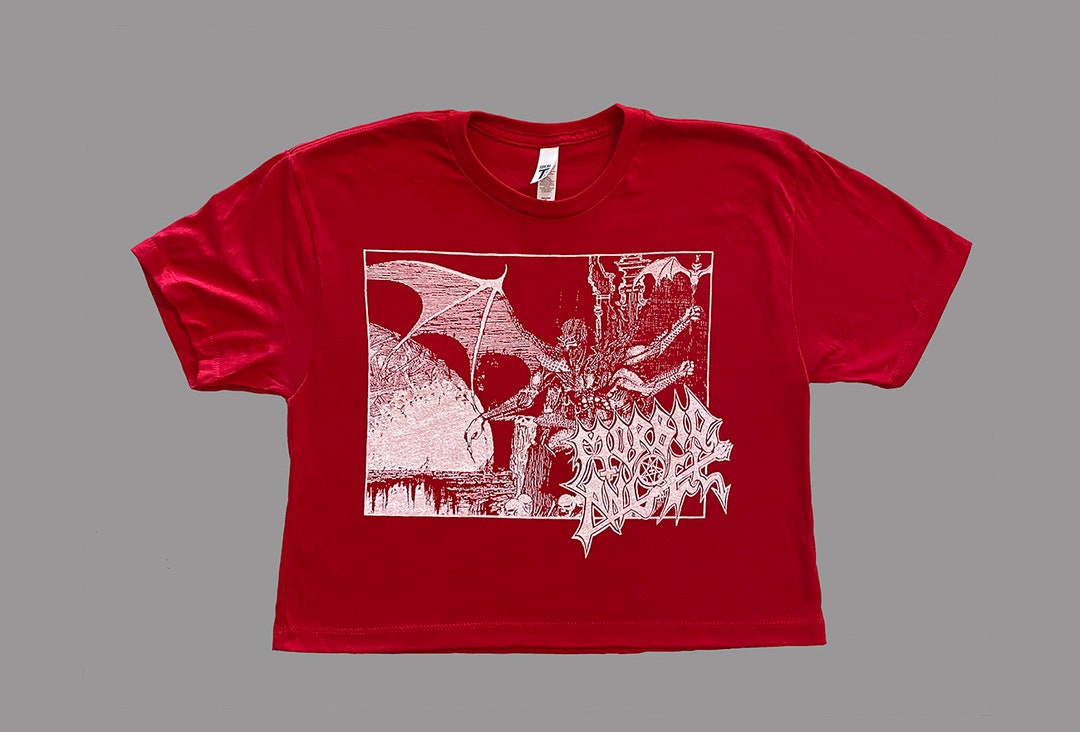 Morbid Angel Abominations of Desolation Ladies Red CROP Top T Shirt - Etsy