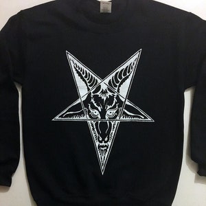 Baphomet Goat Head sweatshirt Satanic clothing witchcraft satan