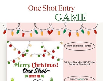 One Shot Entry Fee Gingerbread Christmas Party Printable Game