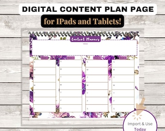 Content Planning Page Digital Page