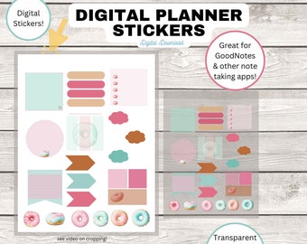 Donut Digital Planner Stickers