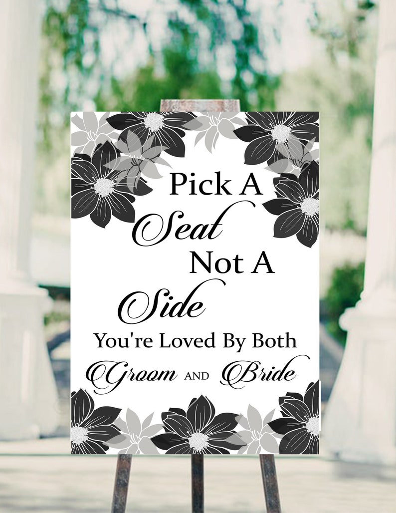 Welcome Sign,Wedding Seating Poster, Wedding Welcome Sign image 1