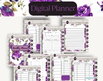 Digital Planner For iPad Tablet Goodnotes And Notability Monthly Calendar