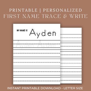 Personalized Name Tracing Worksheet: Preschool Learning (PDF)