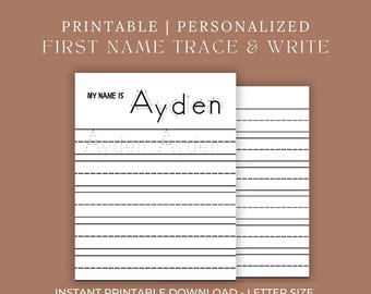 Personalized Name Tracing Worksheet: Preschool Learning (PDF)