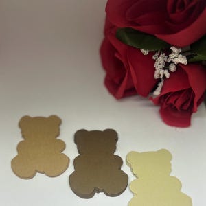 Découpes en papier cartonné ours en peluche