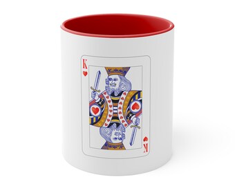 King of hearts ceramic coffee mug