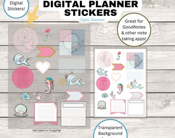 Digital Planner Stickers Mermaid Theme