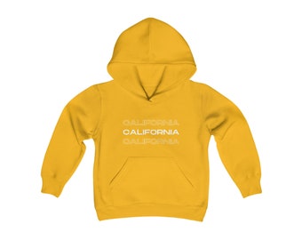 Unisex California Hoodie For Youth, Hooded Sweatshirt in Multiple Colors