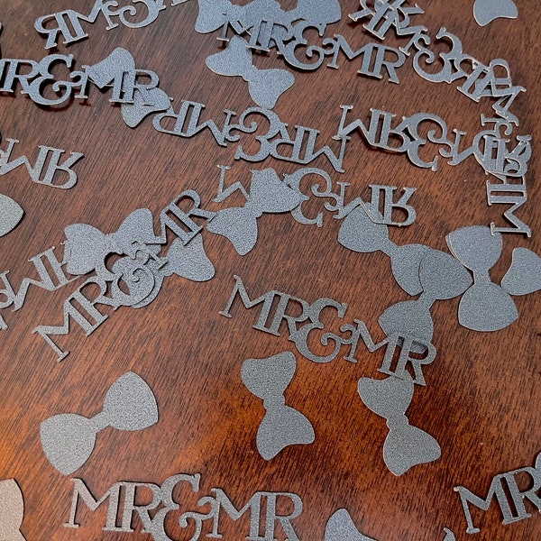 Mr & Mr Confetti, Gay Wedding Decorations,  Mr and Mr Wedding Decor, Two Grooms Decor