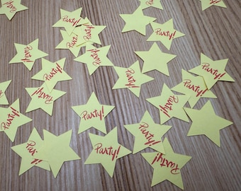 Pink Party Confetti, Yellow Party Stars Table Scatter, 100pcs