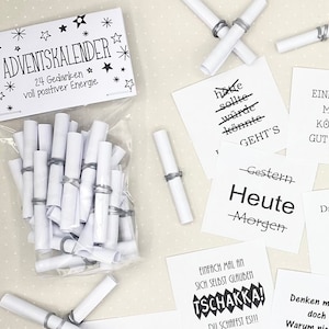 Adventskalender gefüllt mit 24 positiven Gedanken