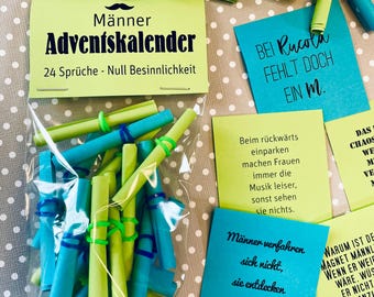 Advent calendar for men; 24 sayings - zero contemplation