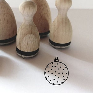 Mini stamp Christmas balls, Christmas tree balls dots 12 mm