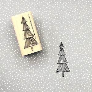 Timbro albero di Natale, albero di Natale, abete, a strisce