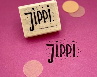 Stempel Jippi für Geburt, Hochzeit, Freude, Geburtstag