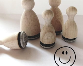 Mini stamp smiley grin, smiley, stamp joy, teacher stamp