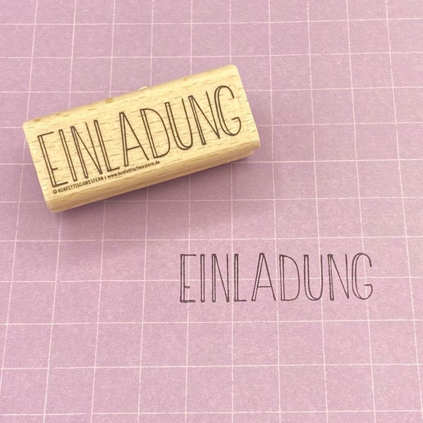 Stempel "Einladung" für Hochzeit, Geburtstag, Kindergeburtstag etc.