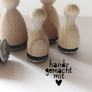 Mini Stempel mit Text handgeamacht mit Herz für Geschenke... Bild 1