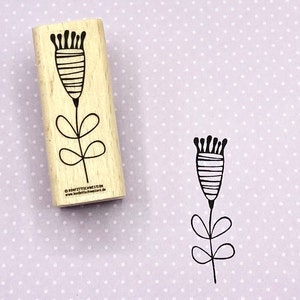 Timbre plante Anton, fleur, élément floral pour cartes de voeux, cadeaux