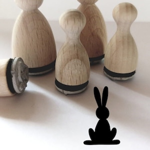 Mini Stempel Osterhase für Karten, Ostern, Osternest, Geschenkanhänger