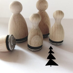 Mini timbro abete, albero di Natale per biglietti di auguri, etichette regalo...