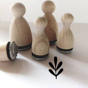 Mini stamp tendril, blossom, leaves, floral element