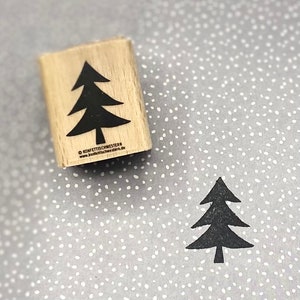 Timbro albero di Natale, albero di Natale, abete, largo