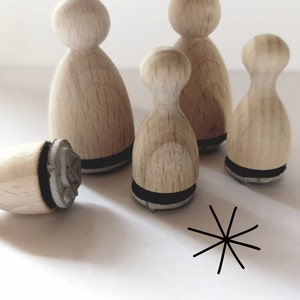 Mini stempel enkel ster voor Kerstmis, kaarten, cadeaulabels...
