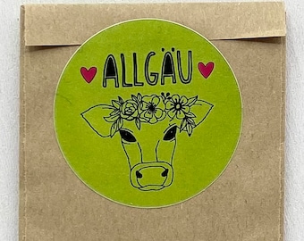 Pegatinas, 10 unidades, pegatinas, embalaje de regalo, etiquetas de envío "Allgäu"
