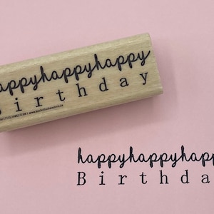 Stempel gelukkige verjaardag voor wenskaart, cadeaulabel, verjaardag ...